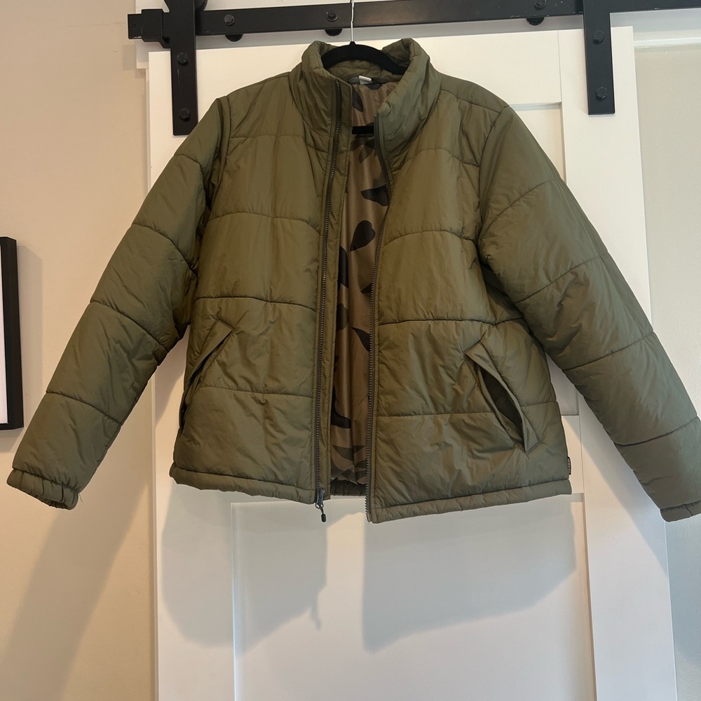 REI Olive Green Puffer Jacket